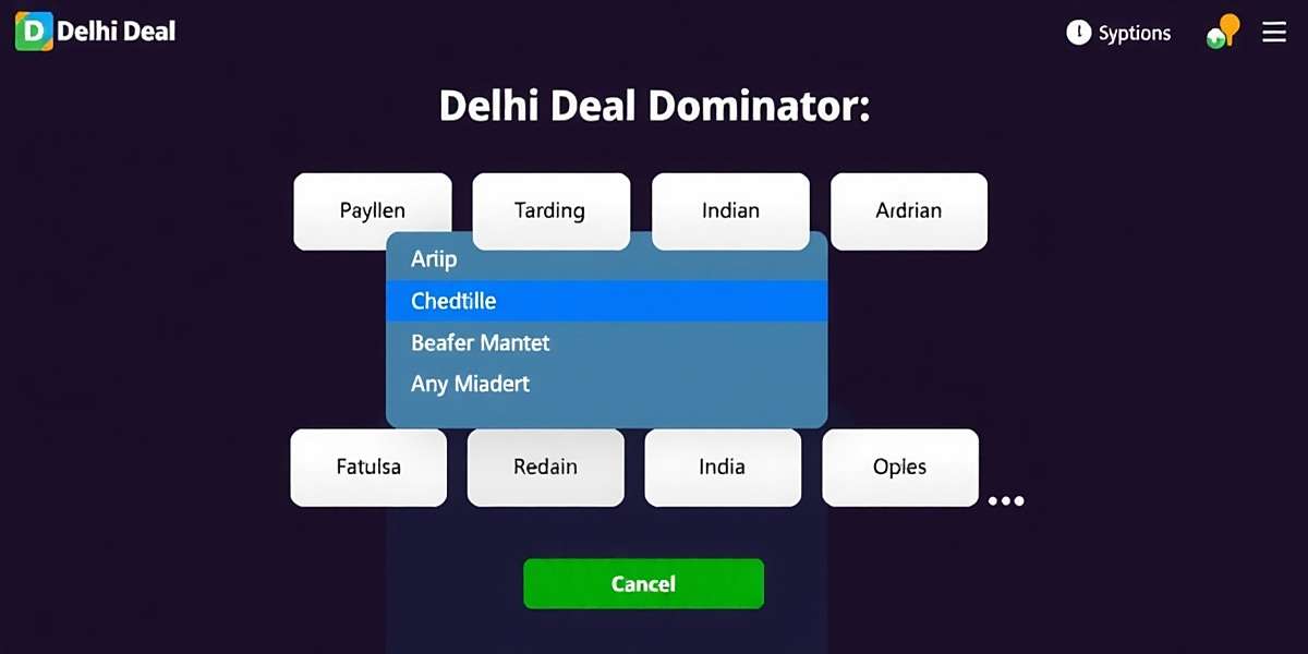 Delhi Deal Dominator language selection screen showing various Indian language options